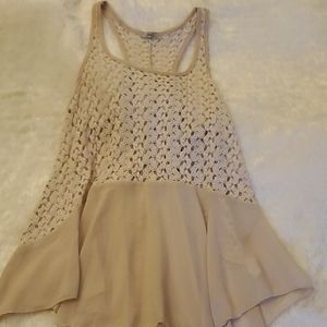 Cream boho crochet top